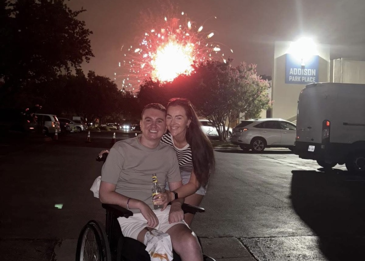 A routine operation turned every families worst nightmare: how choking on a piece of food in recovery resulted in a 28 year old being told he may never walk again.